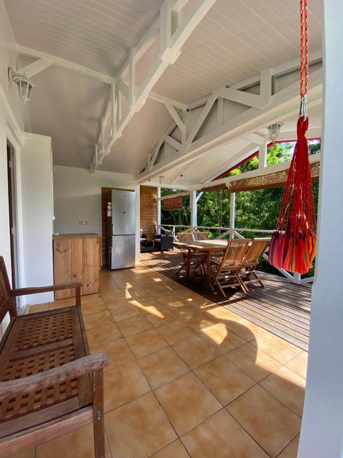 Grand Bungalow Avec Piscine Et Vue Mer Bouillante Kültér fotó